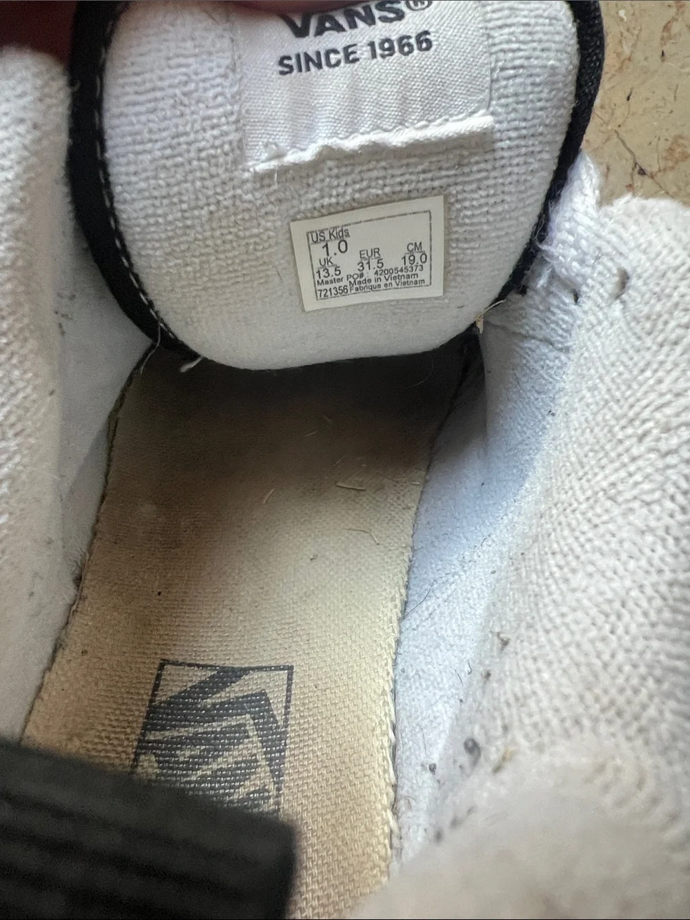 Vans Kids Black & White Low-Top Skate Sneakers